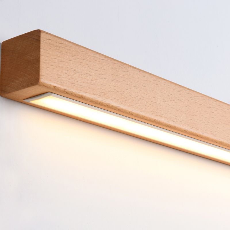Muto Linear Mirror Wooden Front Vanity Wall Lamp Bedroom