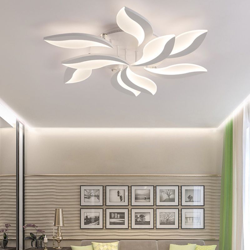 Arisha Minimalist Art Deco Flower Flush Mount Ceiling Light Living Room - Letslighting