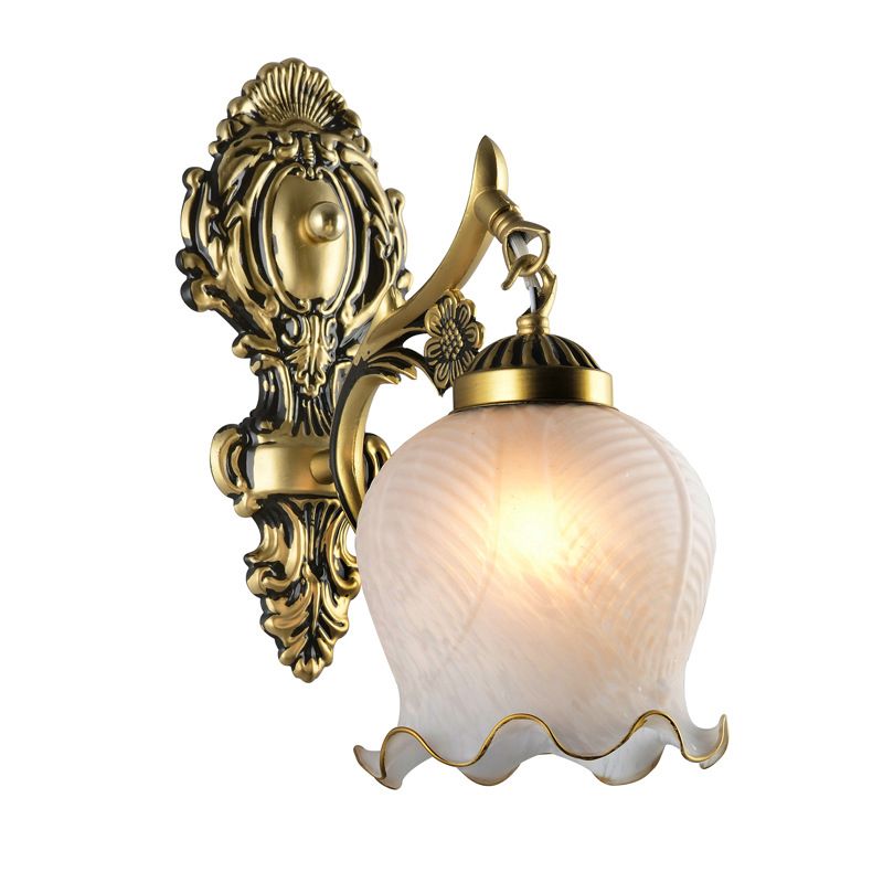 Ray Vintage Flower shape Metal&Glass Modern Wall Lamp Bronze