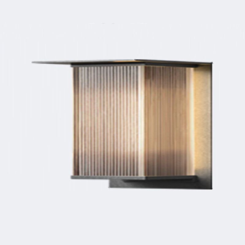 Ray Modern Rectangular Metal Outdoor Wall Lamp