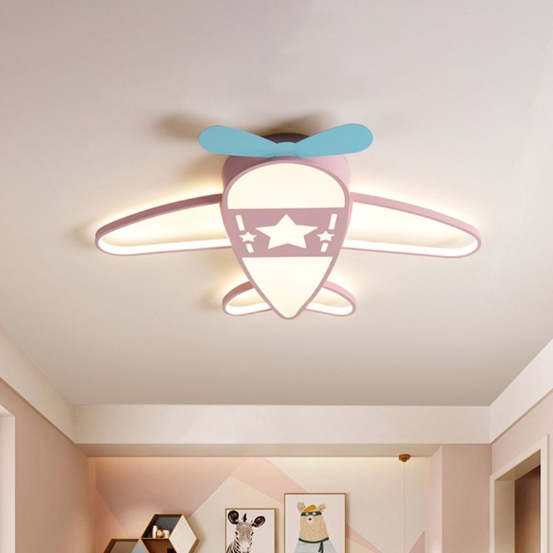 Valentina Modern Airplane Shaped Flush Mount Ceiling Light