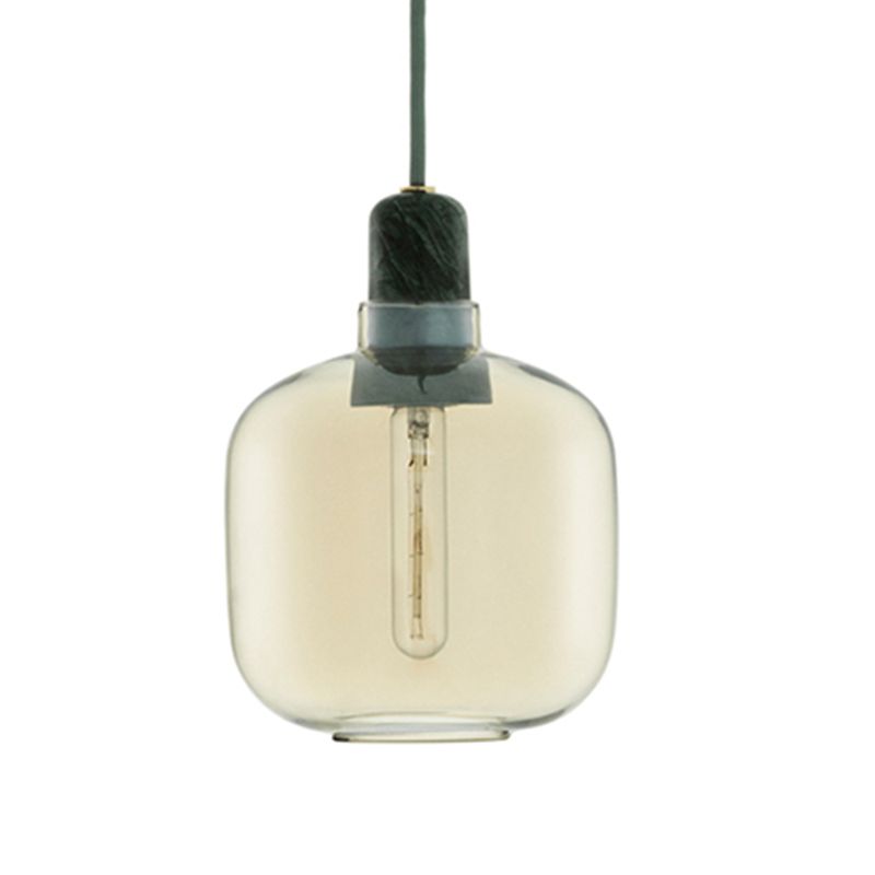Valentina Designer Cylinder Pendant Light, Marble & Glass, 4.3"/6.7" - Letslighting