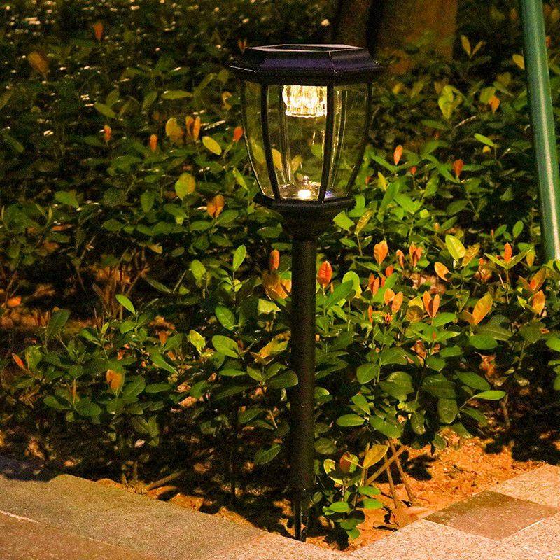 Ray Vintage Lantern Solar Outdoor Path Light Bronze