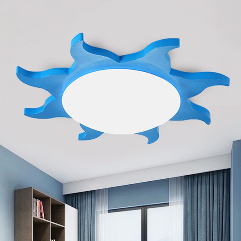 Arisha Modern Sun Round Flush Mount Ceiling Light Bedroom - Letslighting