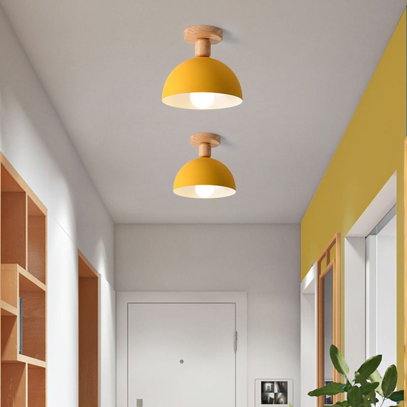 Muto Modern LED Ceiling Light Fixtures Wood/Metal Living Room
