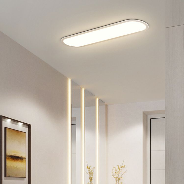 Arisha Flush Mount Ceiling Light Oval Minimalist Acrylic Dining Room - Letslighting