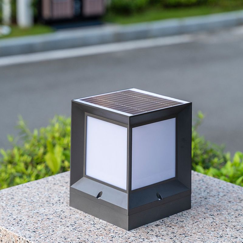 Ray Modern Simple Rectangle Metal Outdoor Floor Lamp - Letslighting