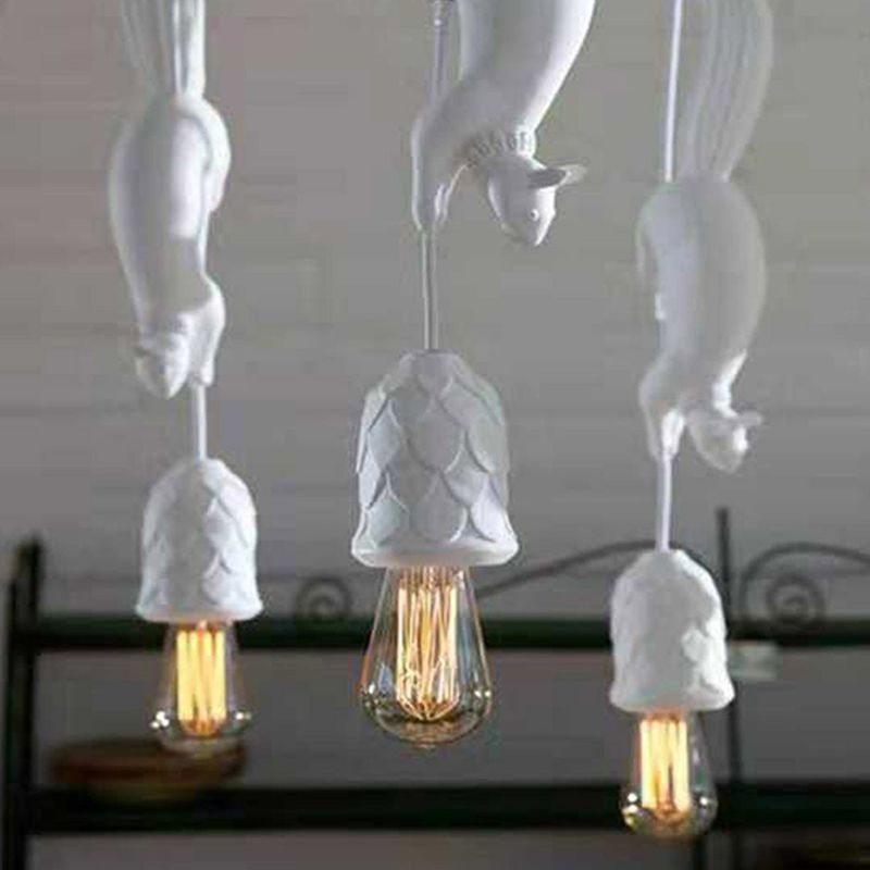 Valentina Pendant Light Squirrel Pinecone Modern Resin Restaurant - Letslighting