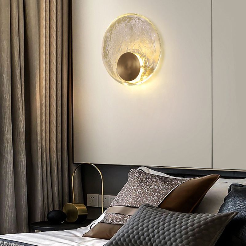 Kristy Art Deco Globe Crystal&Metal Bedroom Wall Lamp