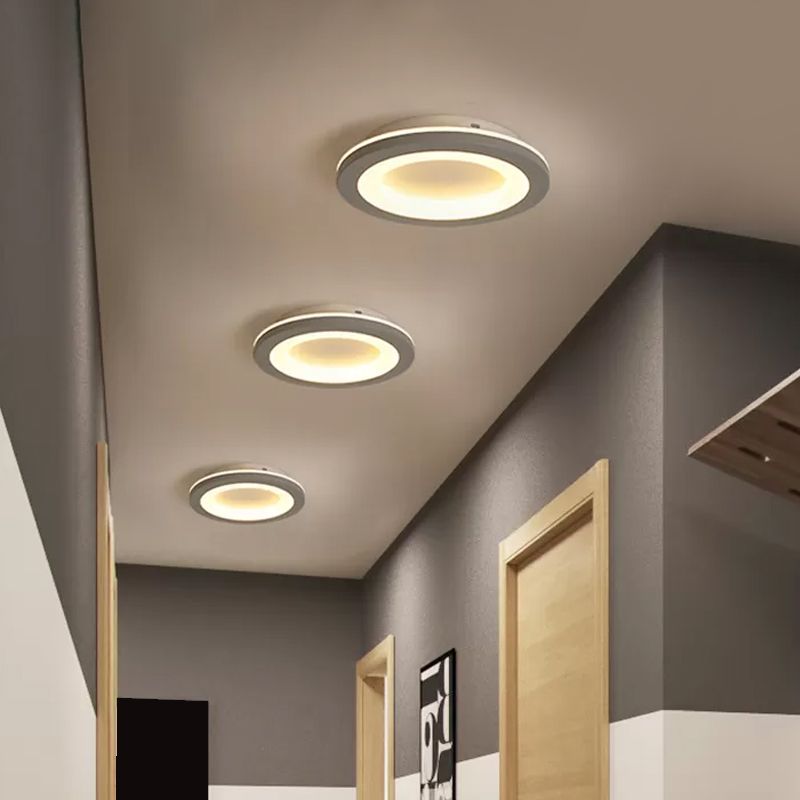 Arisha Modern Flower Metal Flush Mount Ceiling Light Gray