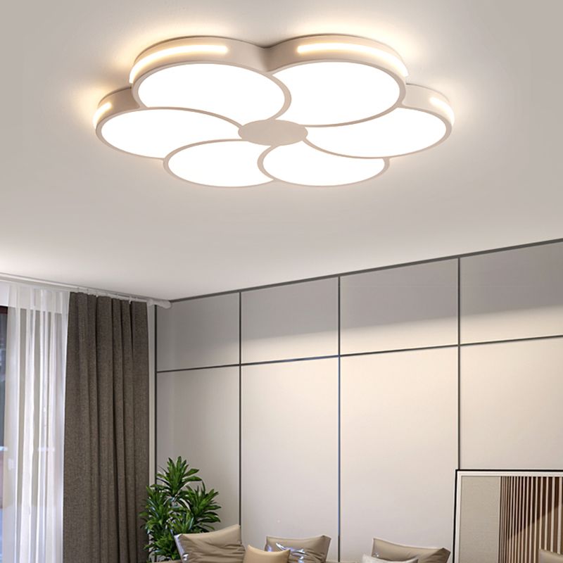 Arisha Modern Flower Metal Acrylic Flush Mount Ceiling Light