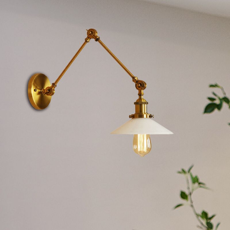 Silva Wall Lamp Retro Saucer Lampshade Adjustable 2 Color, Bedroom - Letslighting