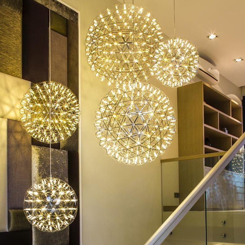 Arisha Firework Art Deco Orbit Shade Pendant Light Living Room - Letslighting