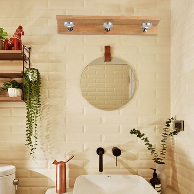 Muto Minimalist Wood Vanity Wall Lamp Bedroom - Letslighting