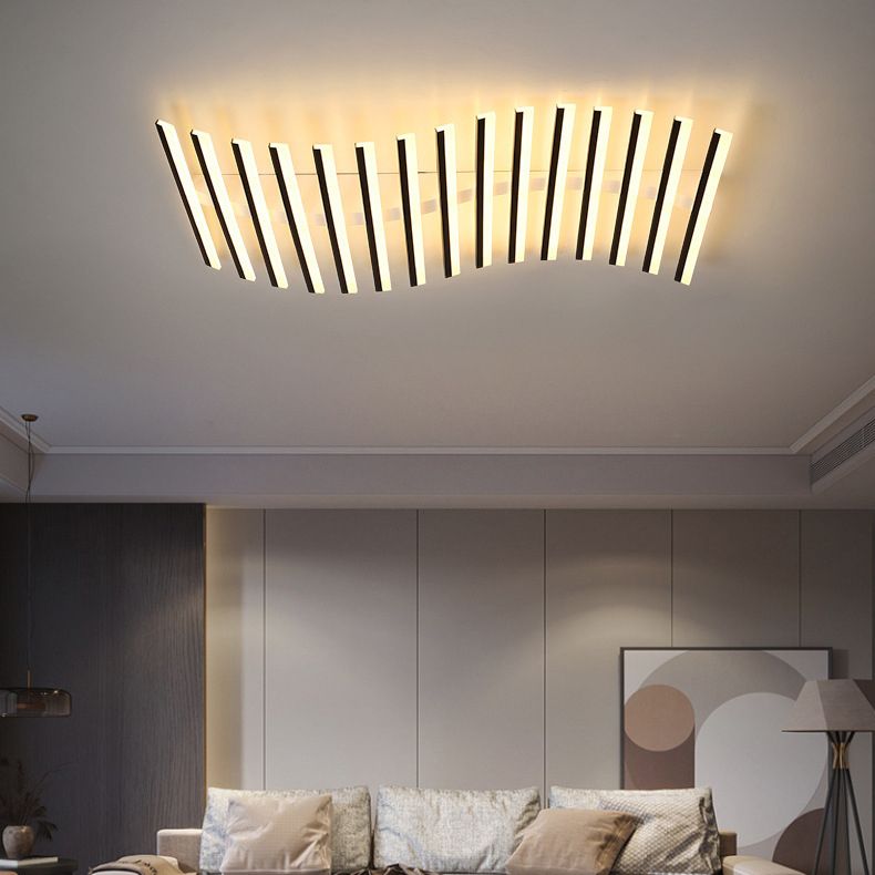 Arisha Flush Mount Ceiling Light Linear Modern Living Room - Letslighting