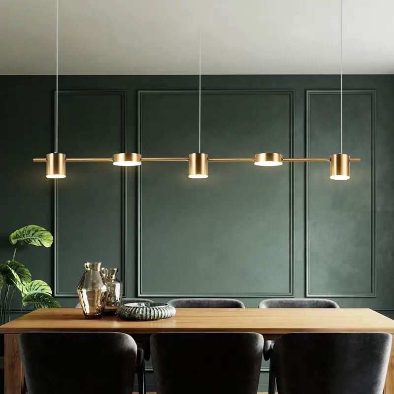 Arisha Metal Simple Linear Pendant Light 3/5Heads