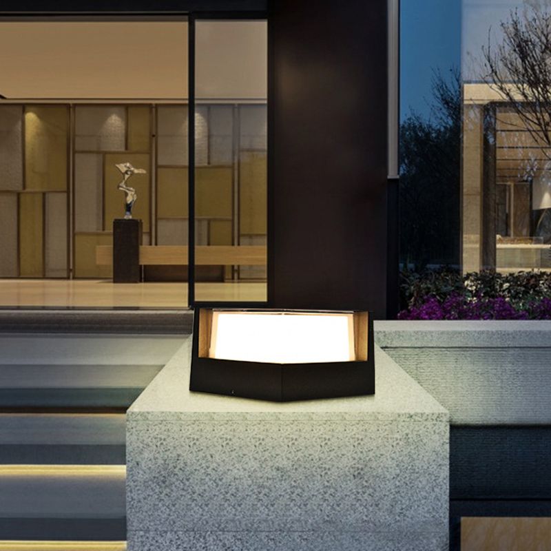Ray Modern Cube Cylinder Metal Lamp Outdoor
