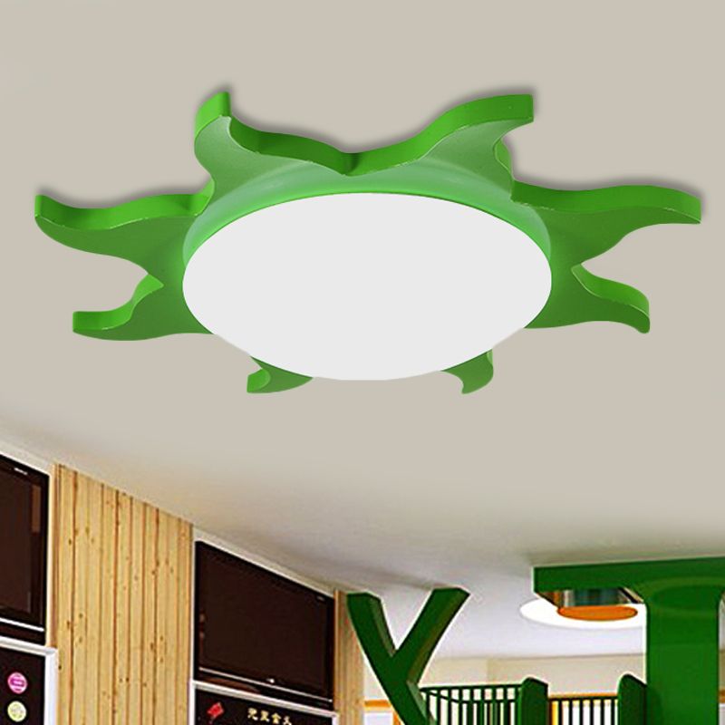 Arisha Modern Sun Round Flush Mount Ceiling Light Bedroom - Letslighting