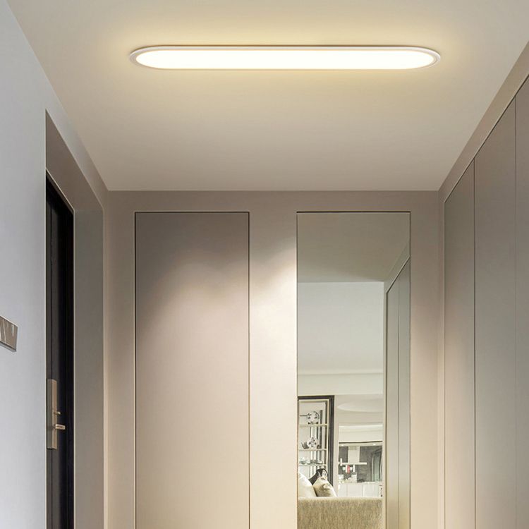 Arisha Flush Mount Ceiling Light Oval Minimalist Acrylic Dining Room - Letslighting