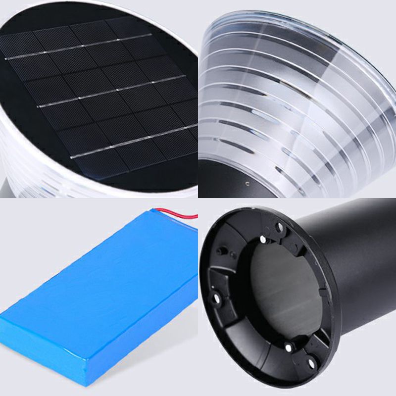 Ray Modern Metal Conical Solar Outdoor Bollard Light