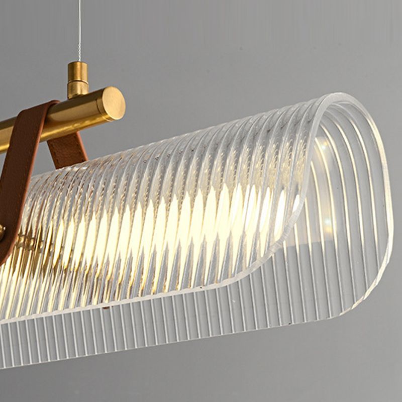 Arisha Pendant Light Linear Modern Acrylic Metal Study