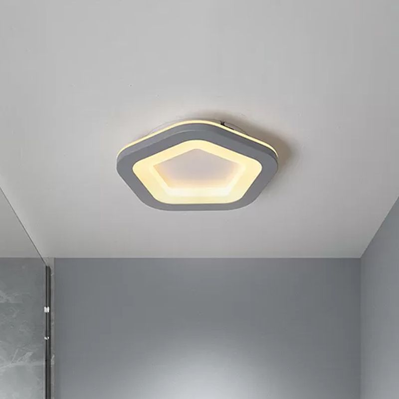 Arisha Modern Flower Metal Flush Mount Ceiling Light Gray