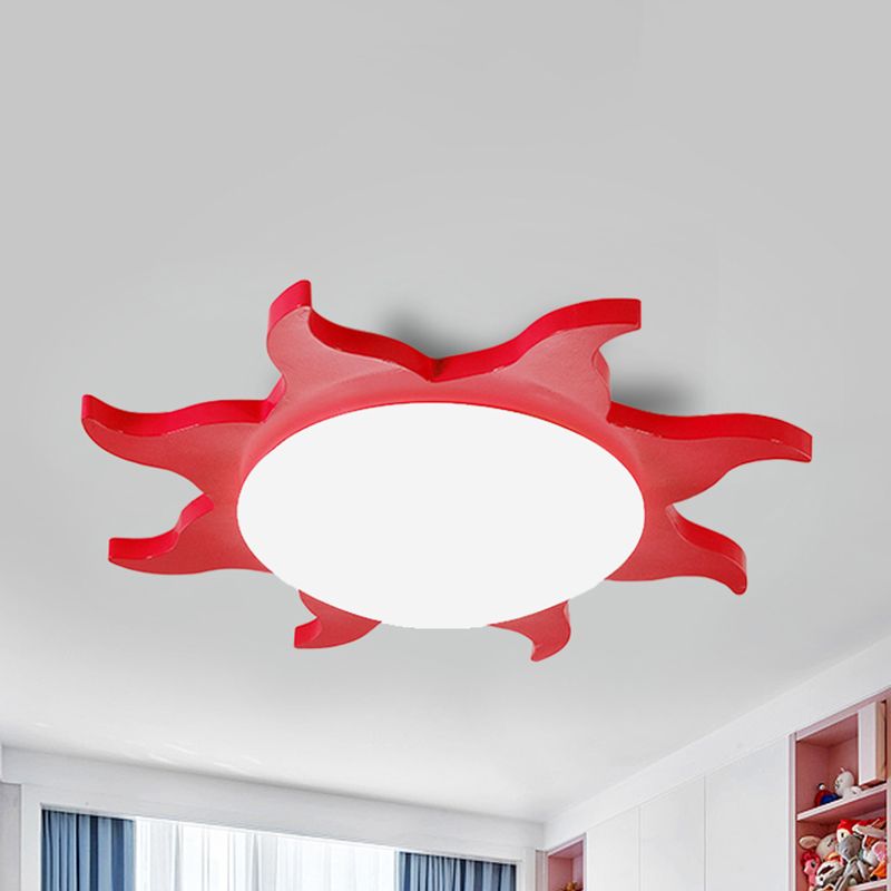 Arisha Modern Sun Round Flush Mount Ceiling Light Bedroom - Letslighting