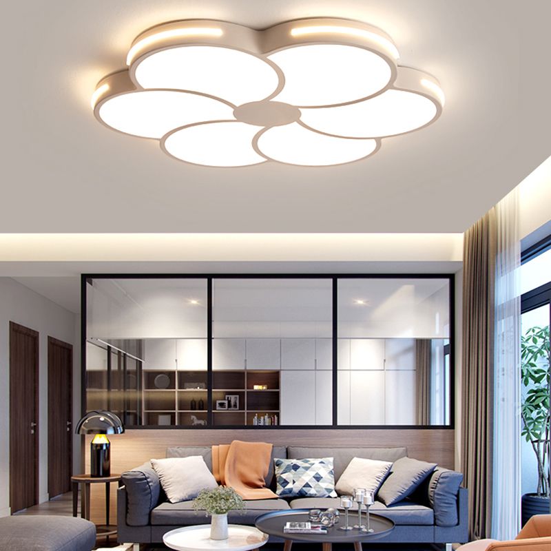 Arisha Modern Flower Metal Acrylic Flush Mount Ceiling Light
