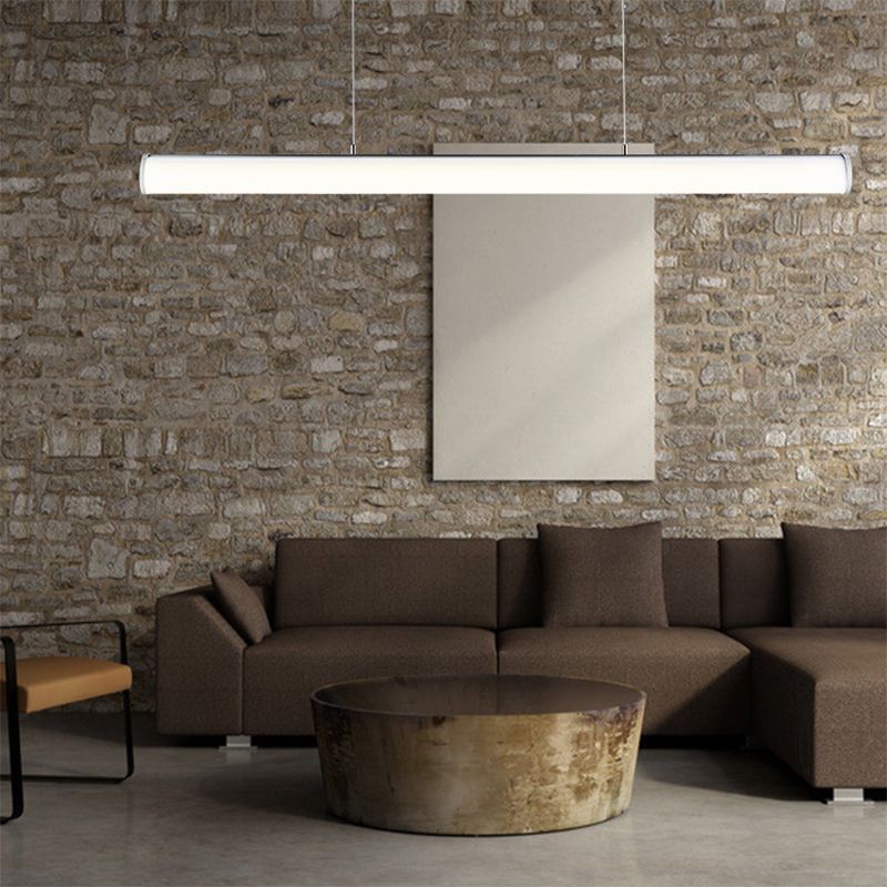 Minimalist Tube Glass Pendant Light Dining Room - Letslighting