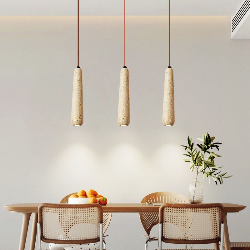 Muto Minimalist Wooden Pendant Light, Natural Wood Color