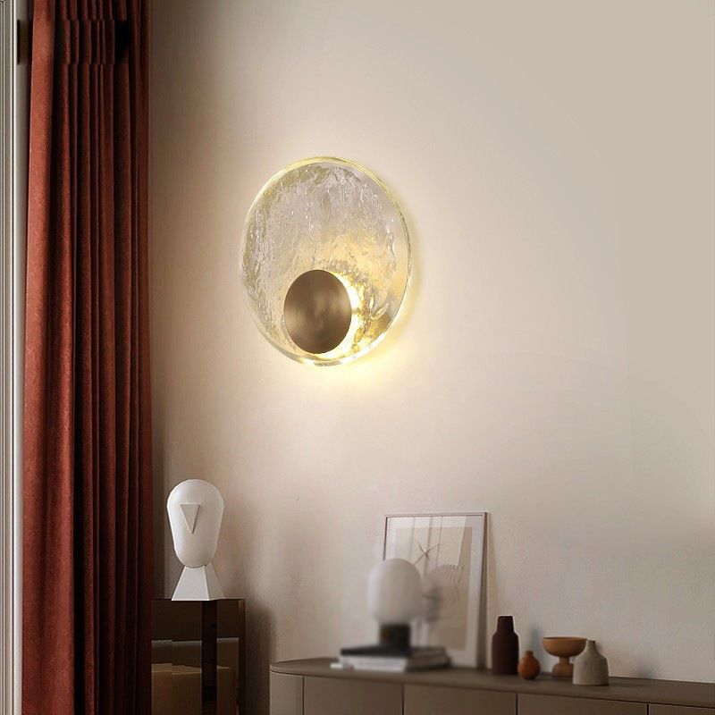 Kristy Art Deco Globe Crystal&Metal Bedroom Wall Lamp