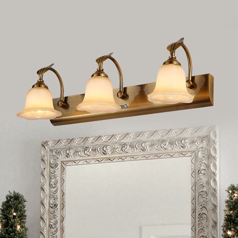 Ray Flower Mirror Front Vanity Wall Lamp, Metal/Glass