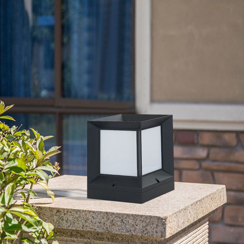 Ray Modern Simple Rectangle Metal Outdoor Floor Lamp - Letslighting