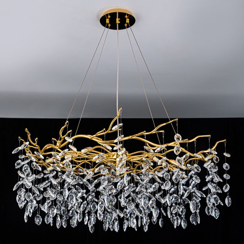 Kristy Contemporary Glass Crystal Chandelier