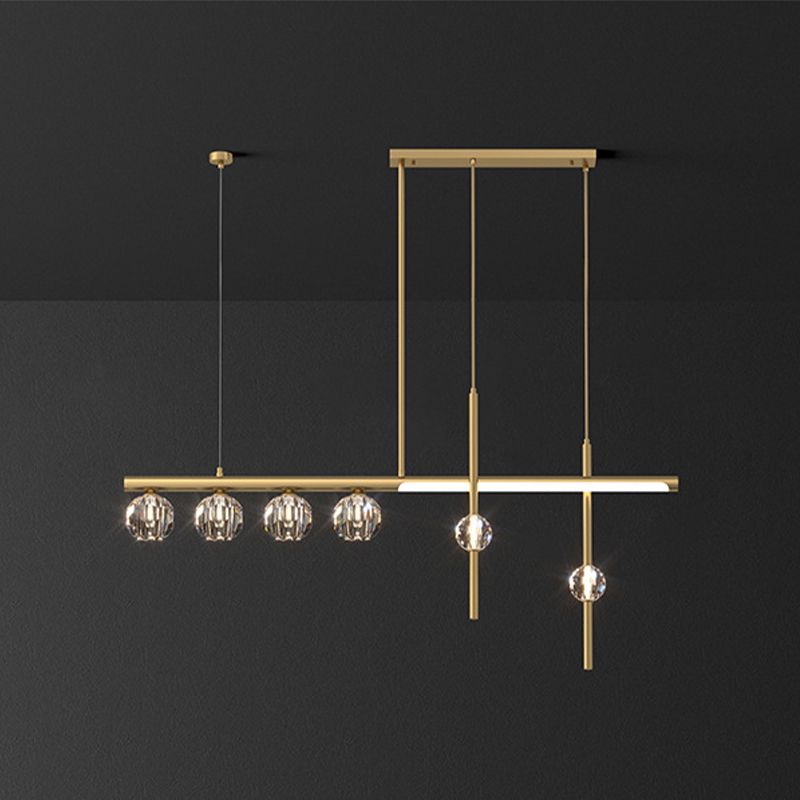 Kristy Metal & Crystal Pendant Light - Letslighting