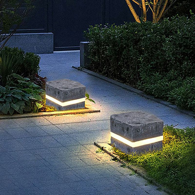 Ray Modern Stone Outdoor Light Metal&Resin