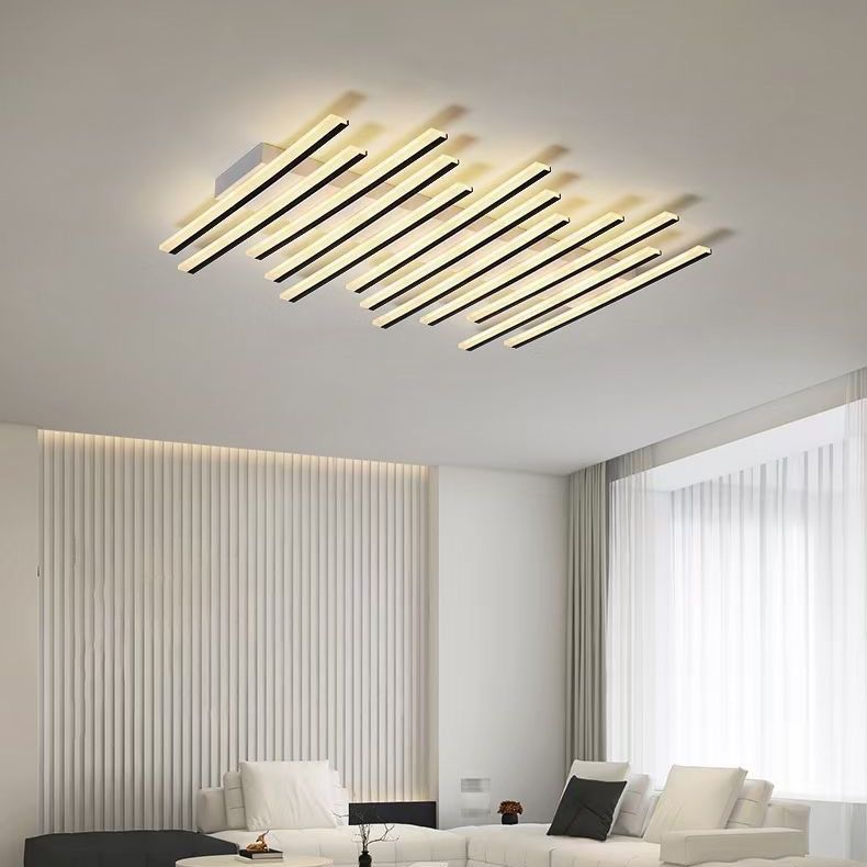Arisha Flush Mount Ceiling Light Linear Modern Living Room - Letslighting