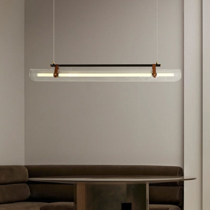 Arisha Pendant Light Linear Modern Acrylic Metal Study