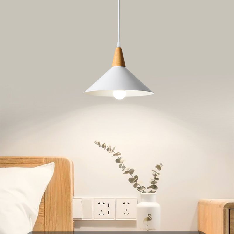 Valentina Minimalist Cap-shaped Pendant Light, Natural Wood - Letslighting