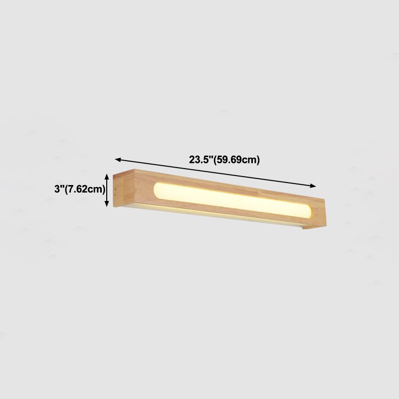 Muto Minimalist Wood Vanity Wall Lamp Bedroom - Letslighting