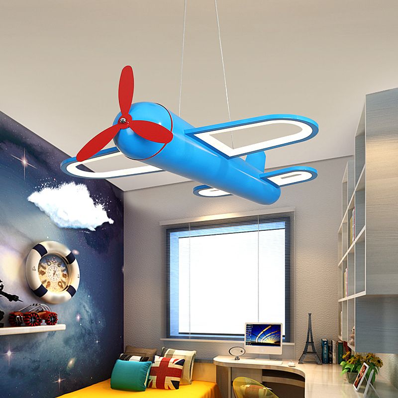 Arisha Decorative Airplane Metal Pendant Light Children's Room