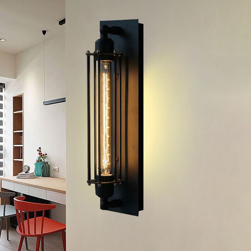 Ray Industial Rectangular Metal Glass Wall Lamp