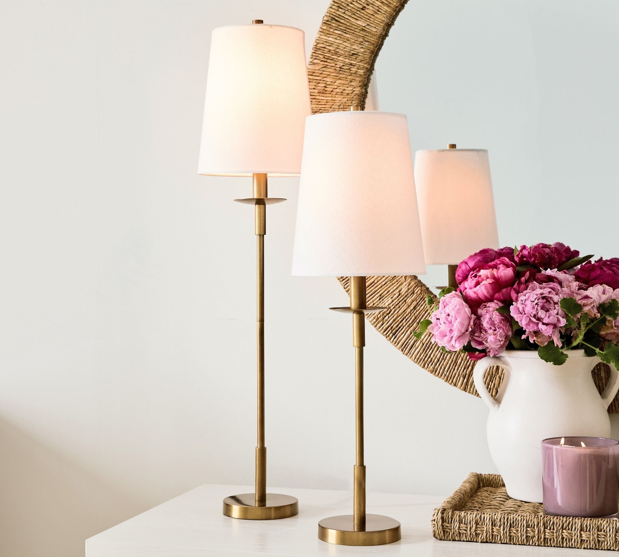 Lodge Modern Iron Linen Table Lamp Bedroom