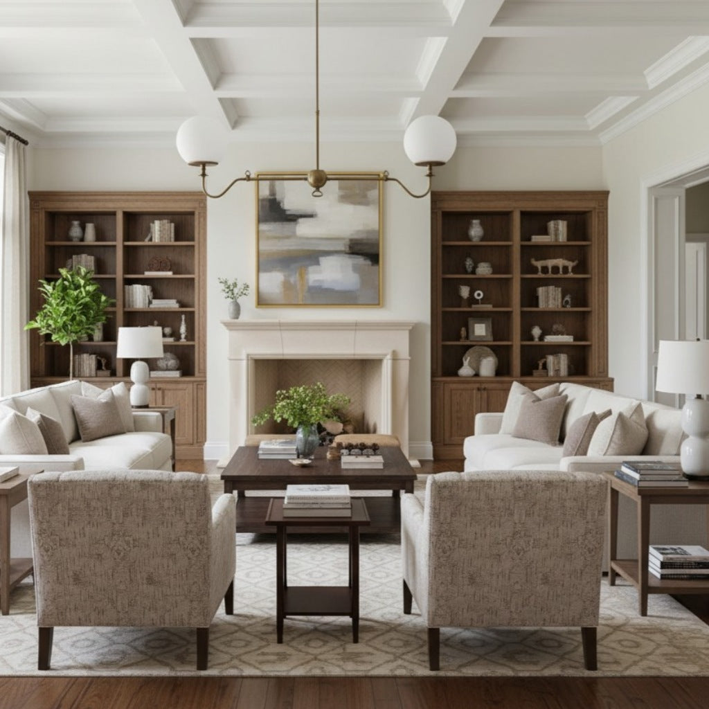 Pearl Glass Brass Chandelier