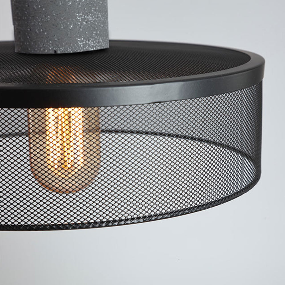 Arisha Industrial Cylindrical Pendant Light, Cement Wabi-Sabi - Letslighting