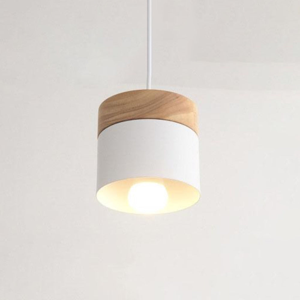 Valentina Modern Can Shape /Wood Pendant Light - Letslighting