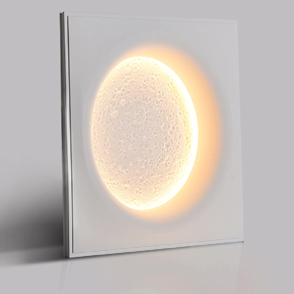 Elif Decorative Moon Metal Gypsum Wall Lamp