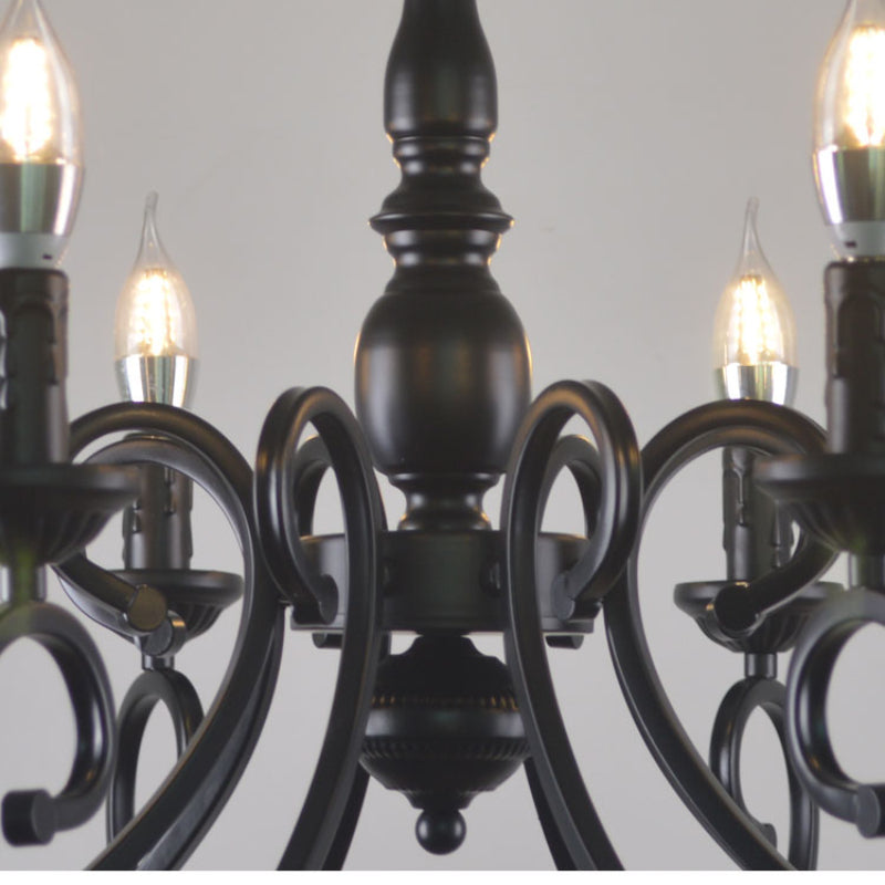 Silva Creative Retro Candle Chandelier Bedroom - Letslighting