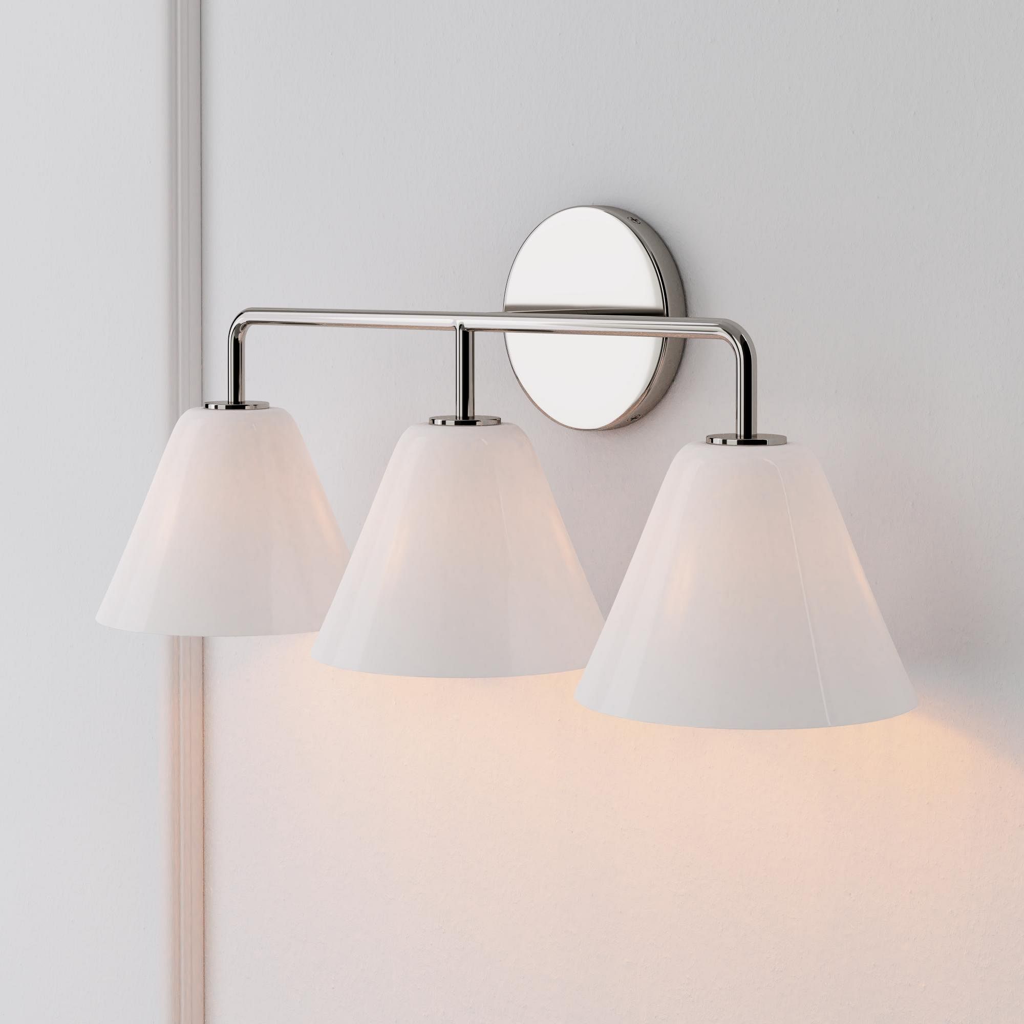 Cone Wall Sconce Milk Glass Living Room