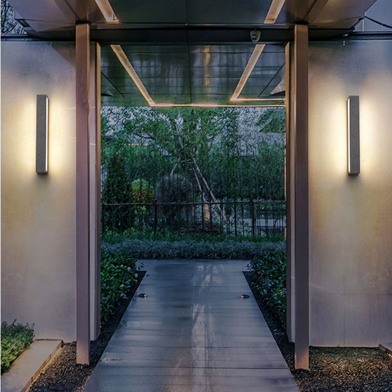 Arisha Modern Design Rectangular LED Outdoor Wall Lamp Garden Courtyard Corridor